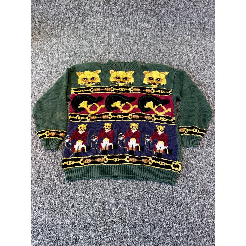 Vintage Marisa Christina Classics Sweater Womens Large Multicolor Embroidered